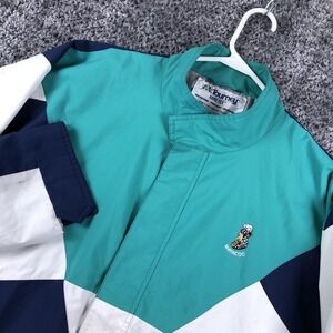 Vintage Tourney Jacket Mens XL Blue Gore-Tex Mayacoo Golf Colorblock 90s